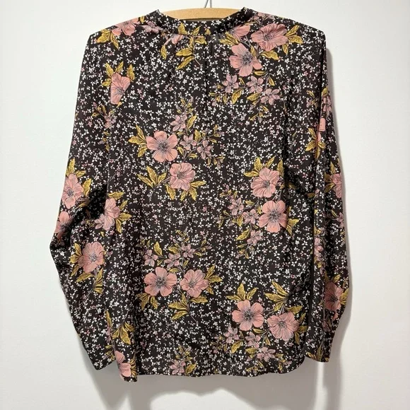 Zadig and Voltaire Chai Print Dark Floral 100% Silk Blouse Top Size XS Luxury - Picture 4 of 14